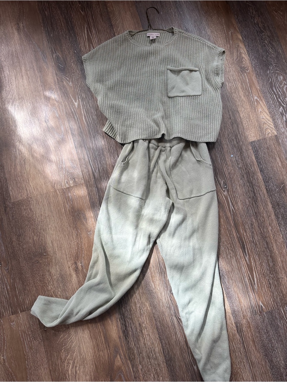 Sincerely Jules Sage Knit Jogger Set - Light Green